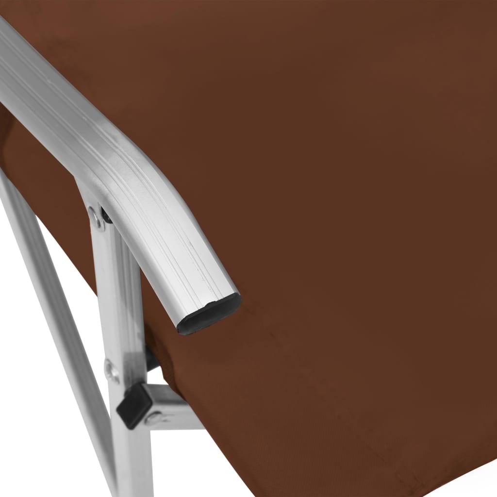 Foldable Camping Chairs 2 pcs Brown